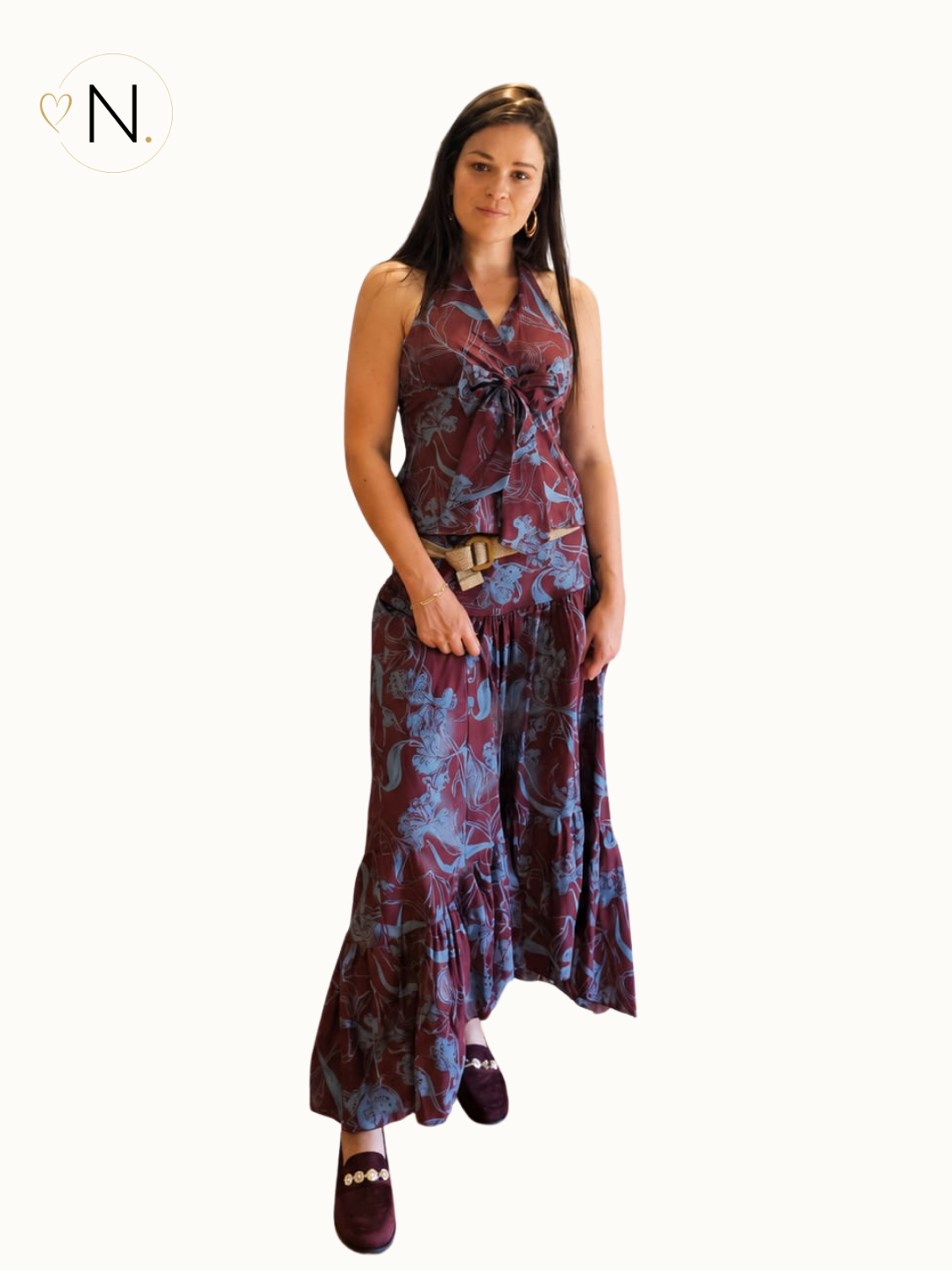 Lange rok - Rood/Blauw