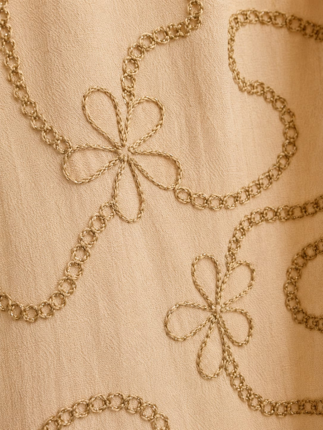 Blouse 3/4 mouwen - Goud/Beige