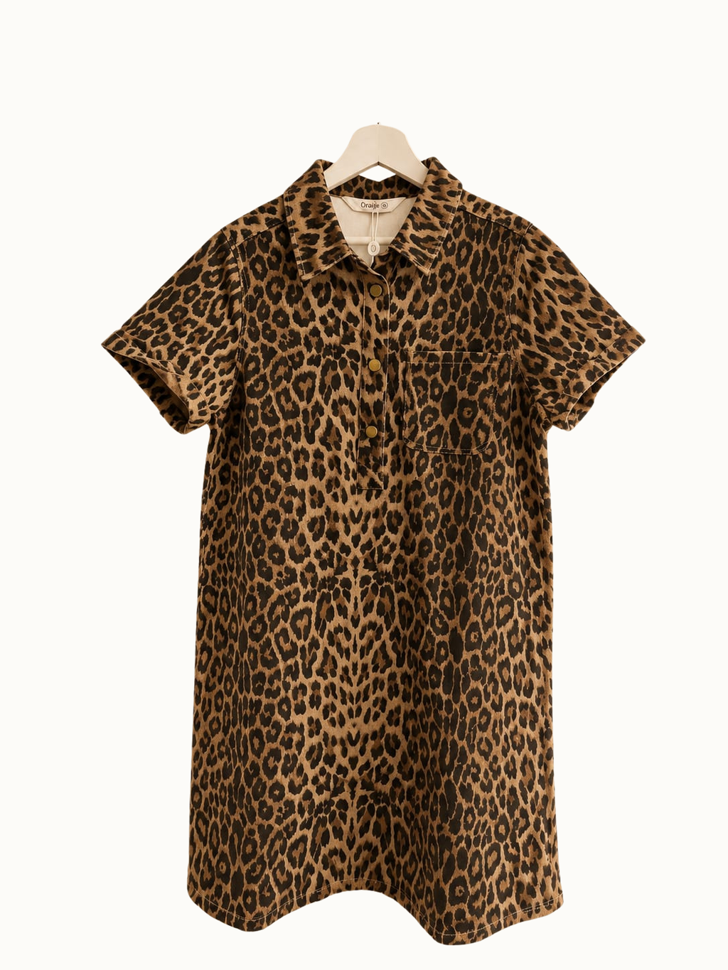 Jeans leopard jurk