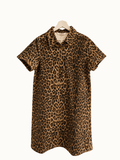 Jeans leopard jurk
