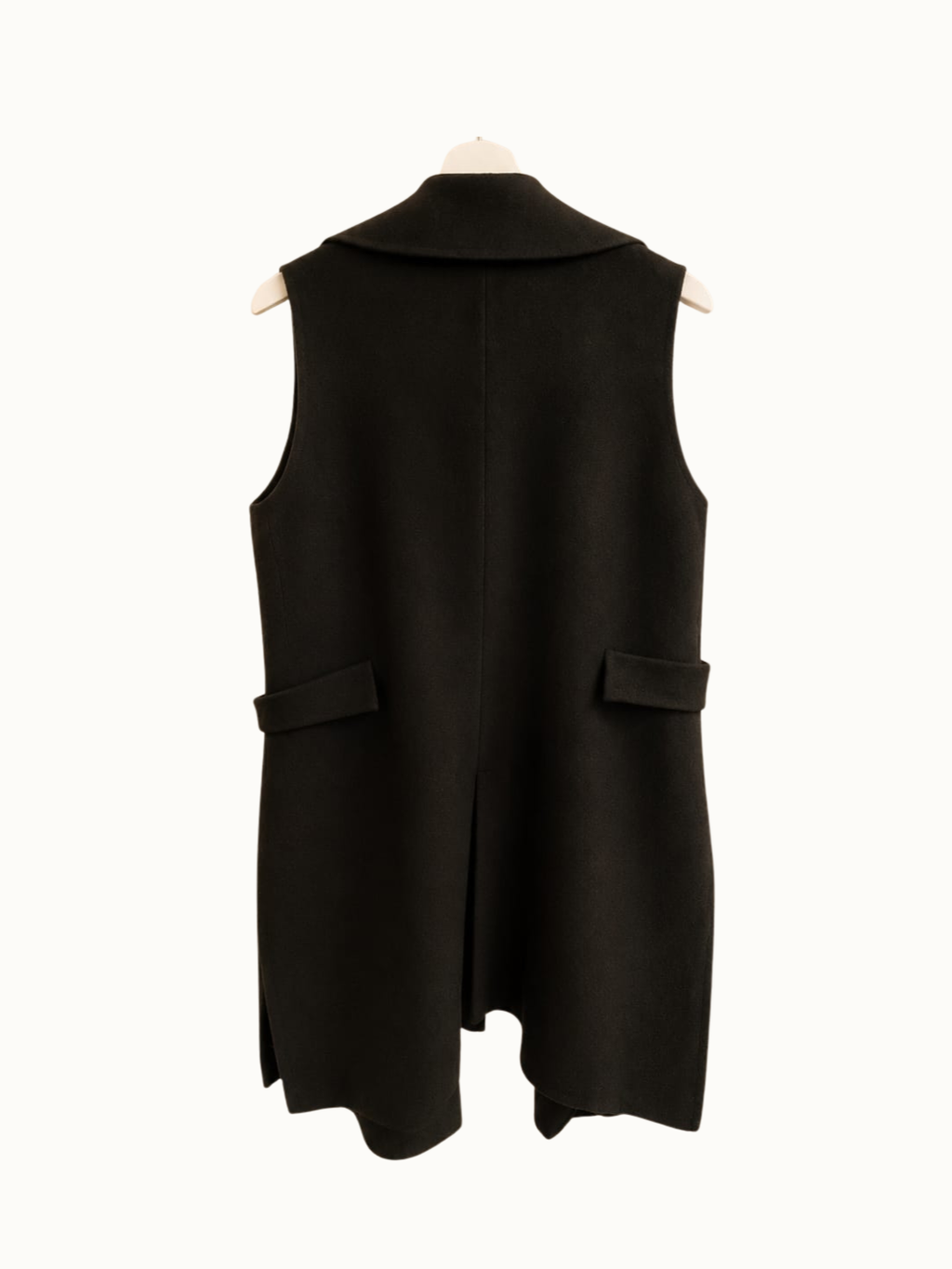 Mouwloos kasjmier vest - Zwart