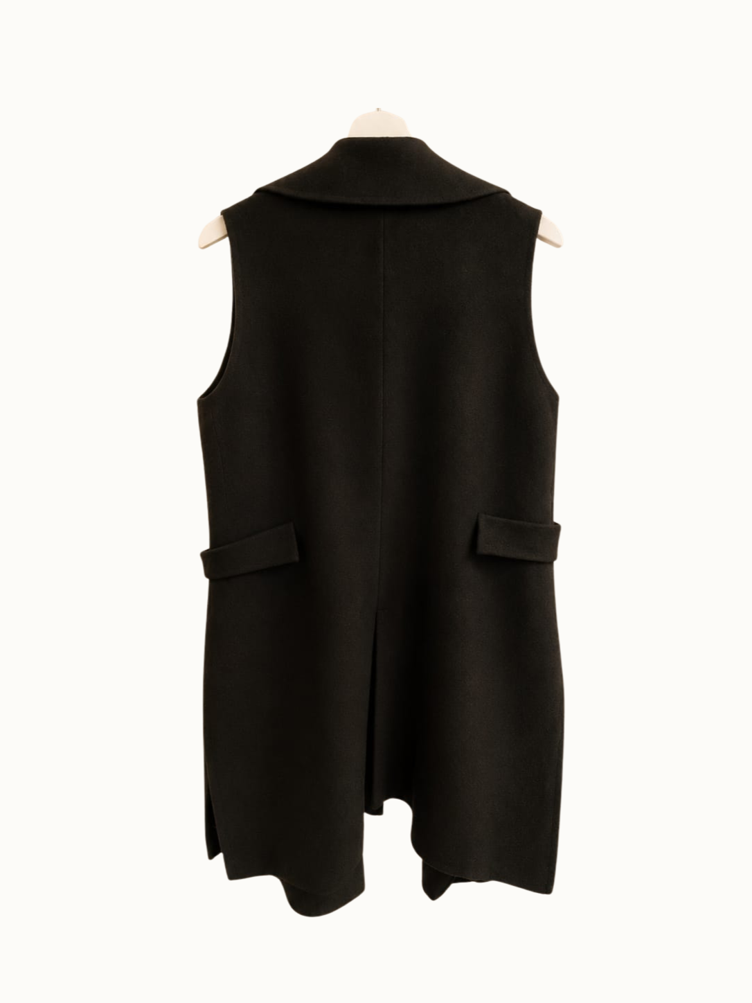 Mouwloos kasjmier vest - Zwart