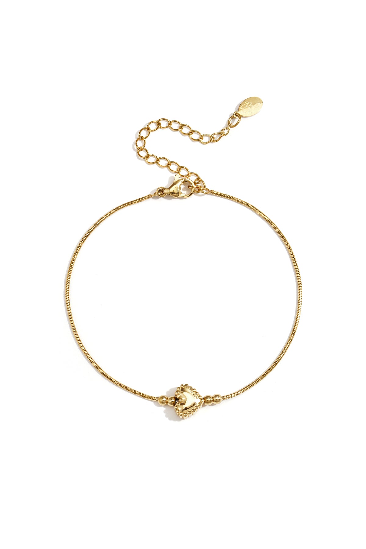 Armband hartje - Goud