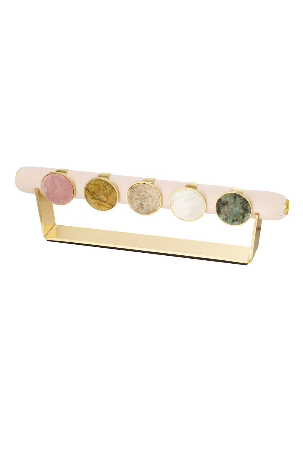 Ring ronde steen - Donkergroen