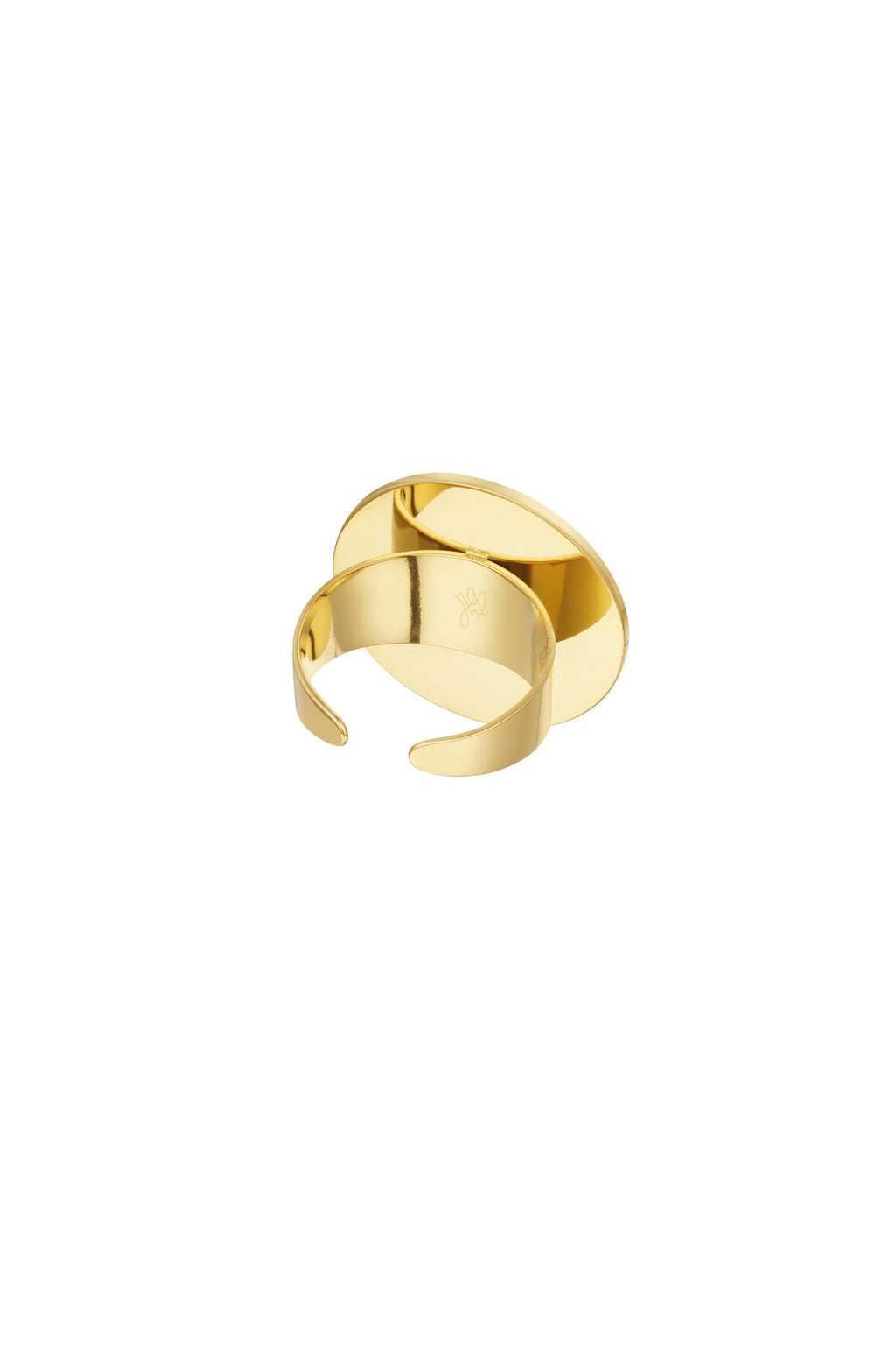 Ring ronde steen - Donkergroen