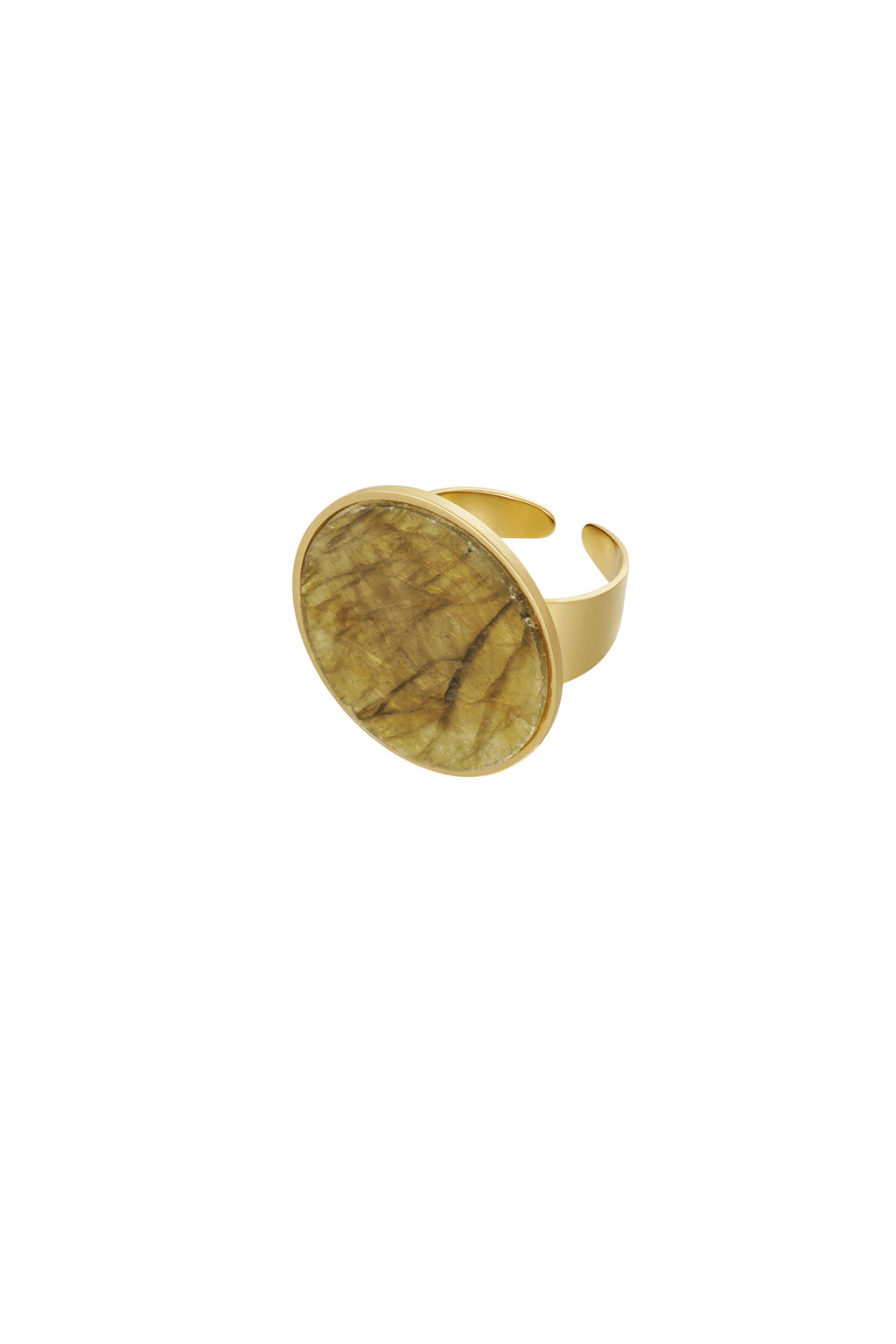 Ring ronde steen - Groen
