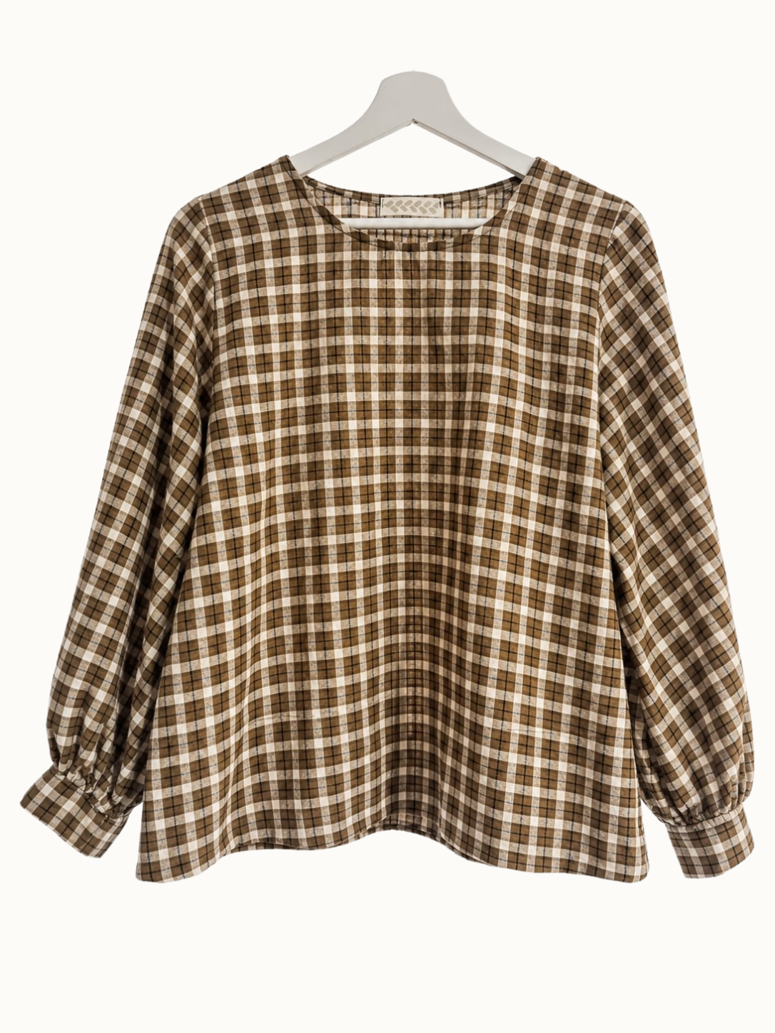 The Check Blouse - Beige