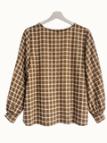 The Check Blouse - Beige