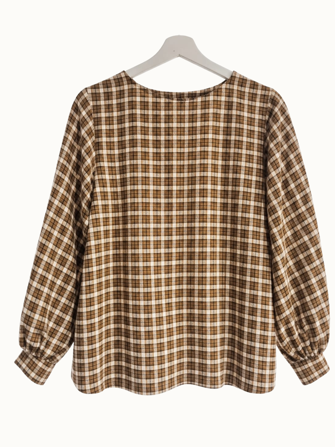 The Check Blouse - Beige