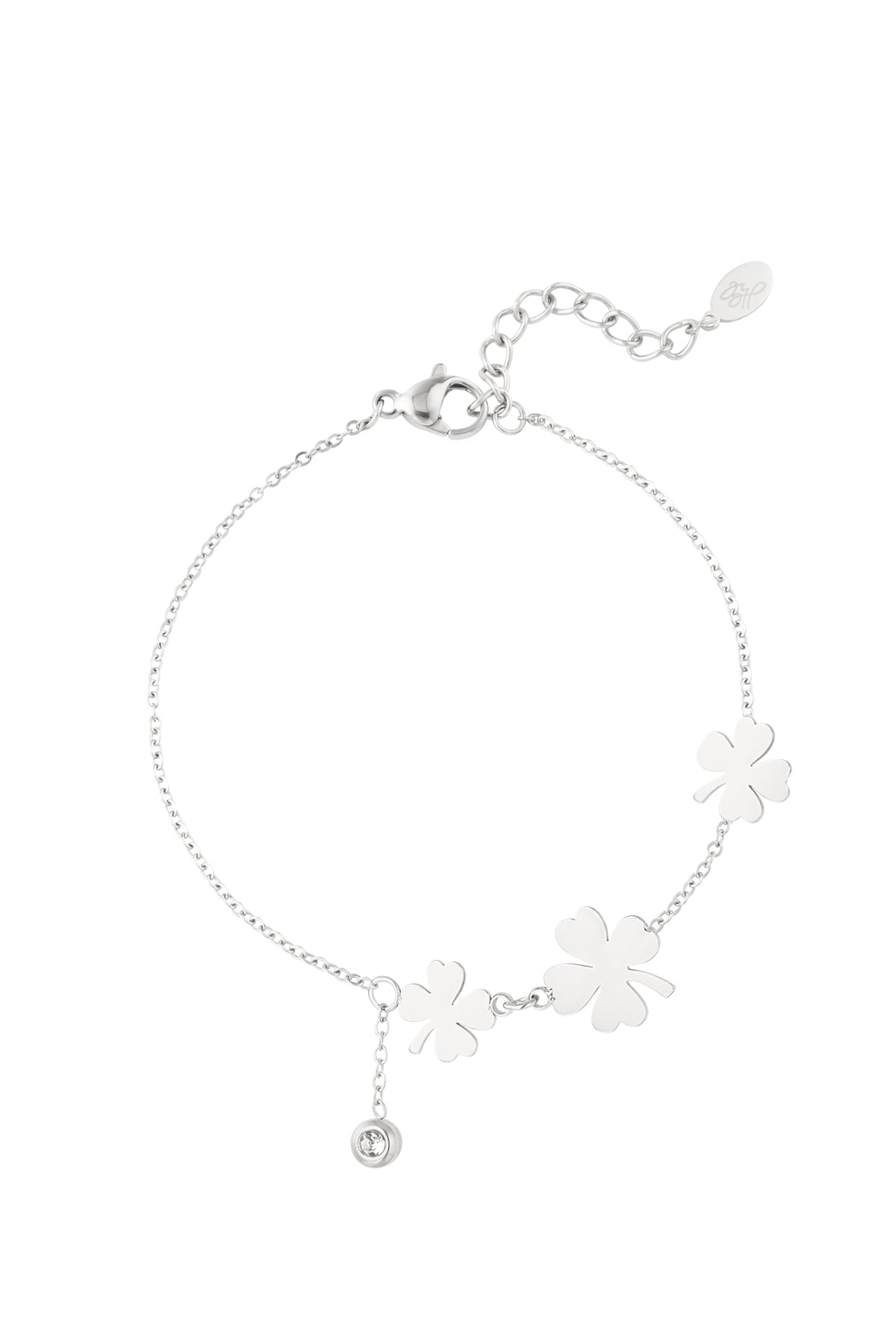 Armband drie klavers -  Zilver