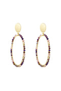 Oorbellen met kraaltjes - Goud/Beige