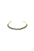Open armband - Blauw/goud