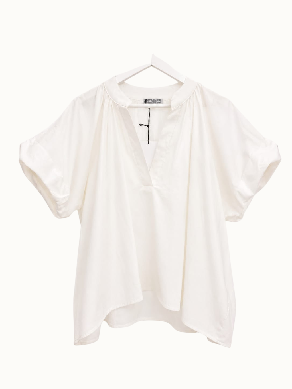 Blouse met pofmouwen - Wit