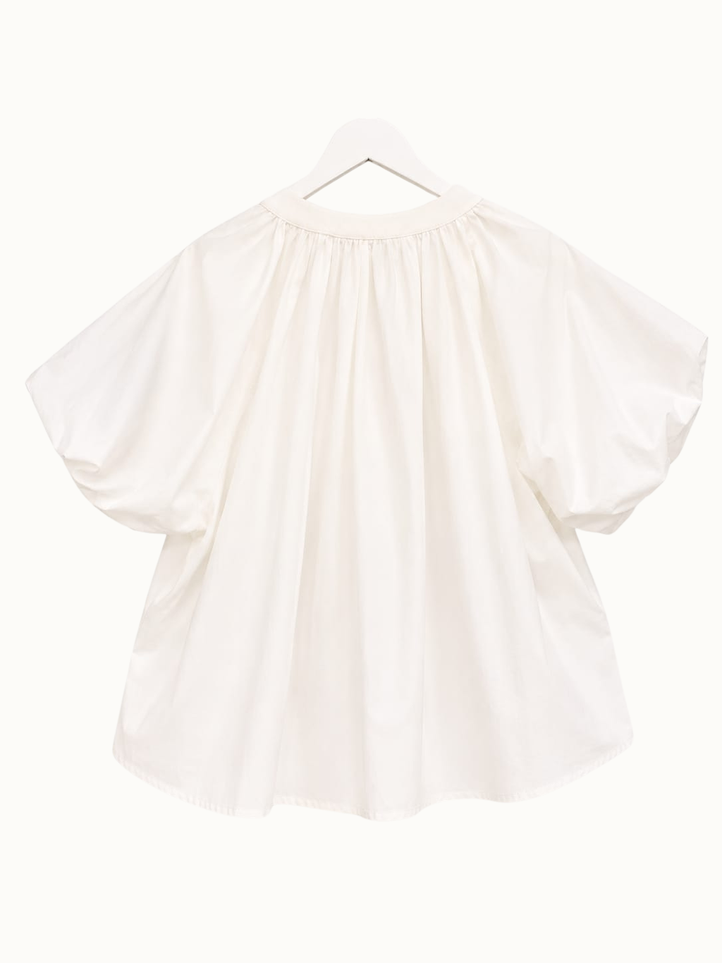 Blouse met pofmouwen - Wit