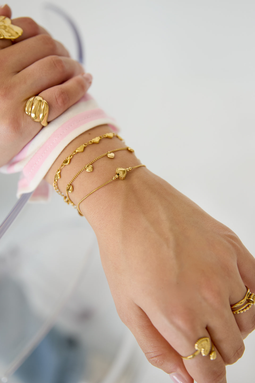 Armband hartje - Goud