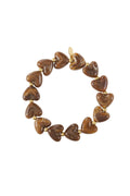 Hartjes kralen armband - Bruin