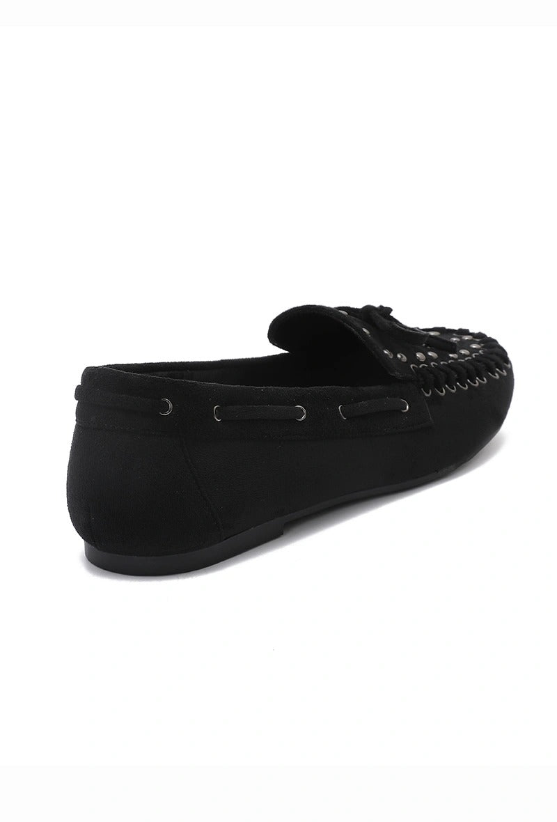 Loafers met studs en strik