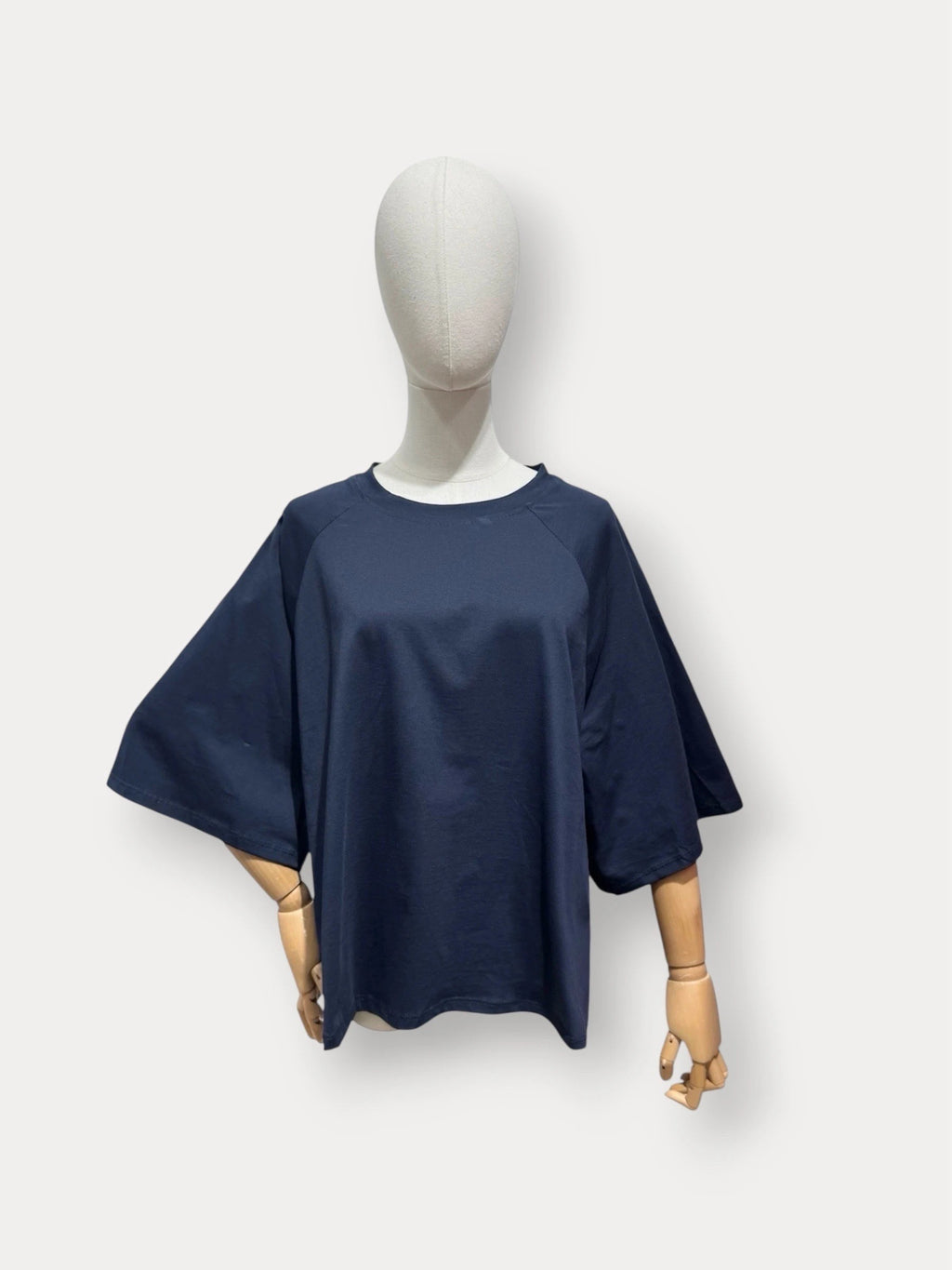 T-Shirt blauw 3/4 mouw